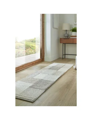 Dywan Wełniany Patchwork Minerals Natural – ułożony na podłodze – pasuje do: do przedpokoju