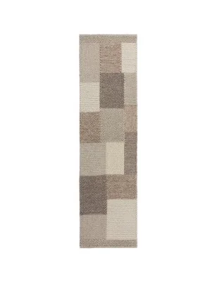 Dywan Wełniany Patchwork Minerals Natural – nowoczesny design z bliska – styl industrialny