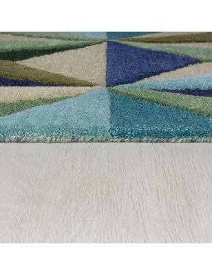 Dywan Wełniany illusion Reverie Niebieski – widok z góry