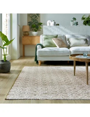 Dywan Wełniany Dream Wool Blend Global Rug Zielony/Kremowy – aranżacja w salonie