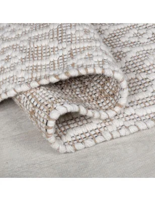 Dywan Wełniany Dream Wool Blend Global Rug Natural – zbliżenie na teksturę – idealny do: do przedpokoju