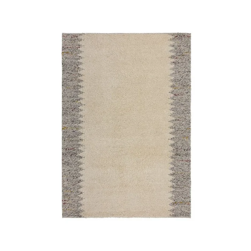 Dywan Wełniany Ramka Minerals Border Czarny/Kremowy