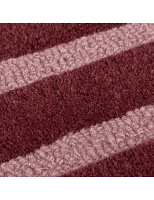 Dywan Wełniany Abstract Split Ombre Shaped Czerwony – detal krawędzi dywanu