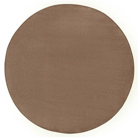 Dywan Jednokolorowy Fancy Okrągły 103008 Brązowy – widok ogólny