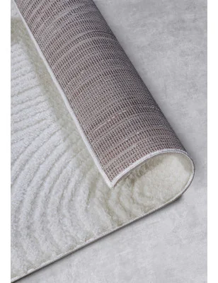 Dywan Nowoczesny Geometryczny Chappe Gallery 106092 Krem Biały – nowoczesny design z bliska – styl 3d